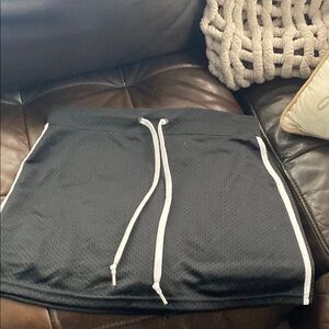 No Boundaries Black/White Striped Mini Athletic Skorts